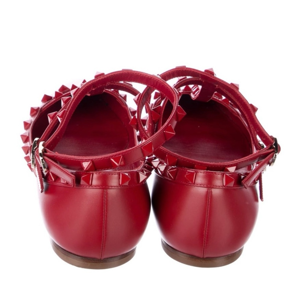 Valentino Red Rocktud Flats - Picture 4 of 10